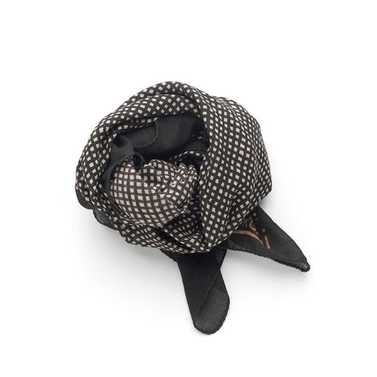 Dabu Plaid Bandana in Black Clay