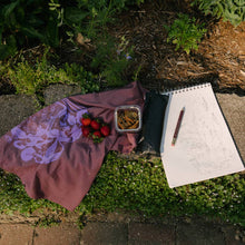 Load image into Gallery viewer, Screen Printed Purple Blackberries Generous Kitchen Towel
