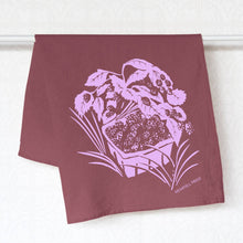 Load image into Gallery viewer, Screen Printed Purple Blackberries Generous Kitchen Towel
