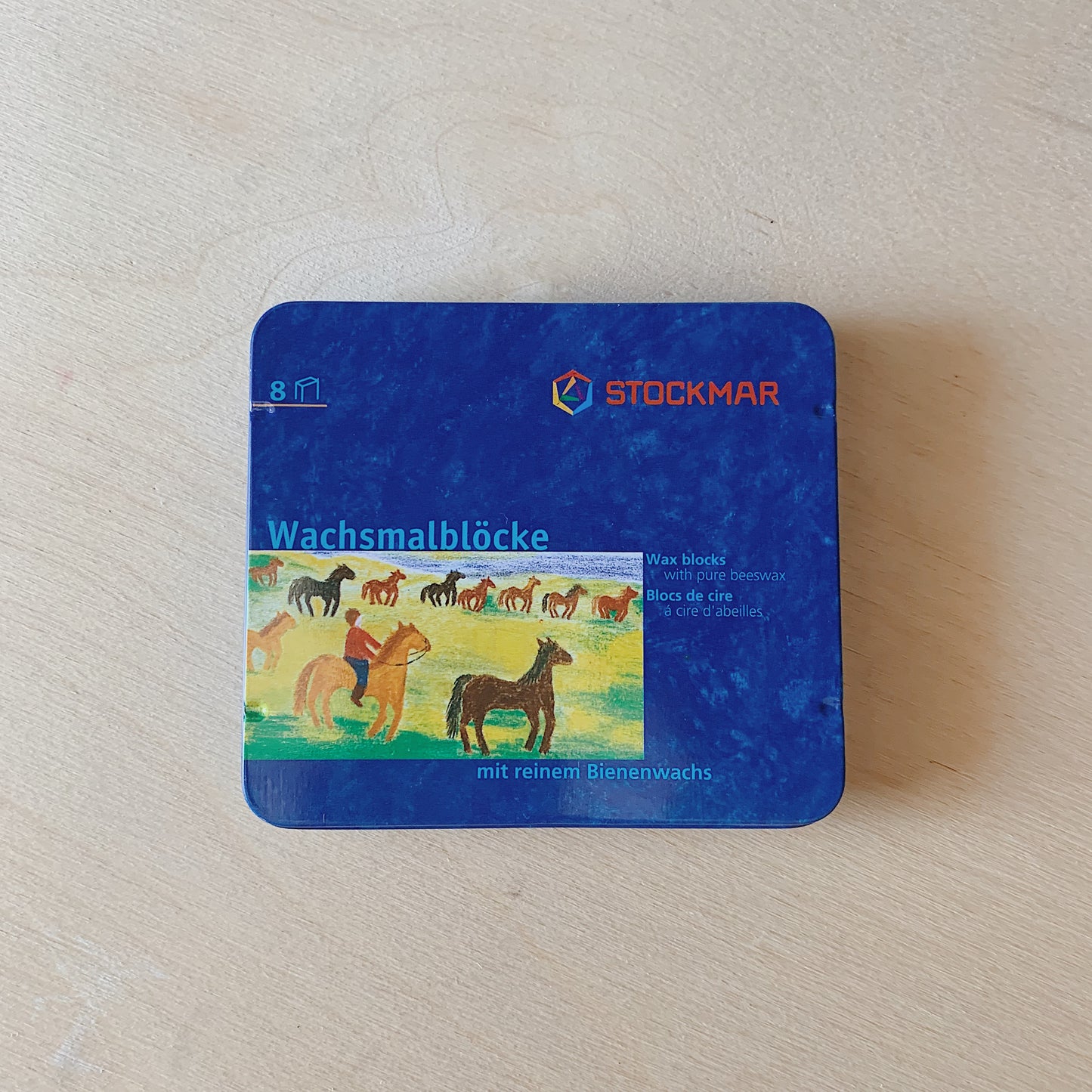 Stockmar | Set of 8 Beeswax Block Crayons in Waldorf Colors