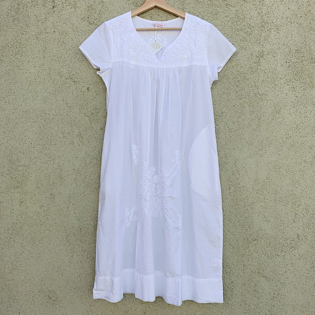 Cap Sleeve Embroidered Chemise