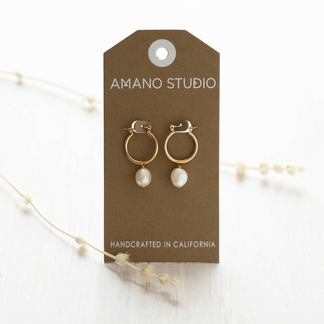 Amano Studio | Pearl Hoop Earrings