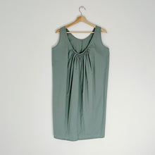 Load image into Gallery viewer, Dotter | Organic Cotton Poplin Ruched Back Dress in Tarragon
