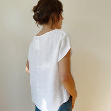 Load image into Gallery viewer, Dotter | Linen Tee in White
