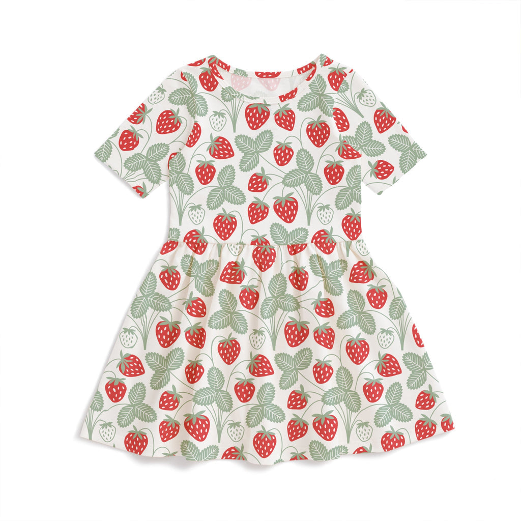 Winter Water Factory | Alberta Dress in Strawberry Print