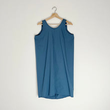 Load image into Gallery viewer, Dotter | Organic Cotton Poplin Ruched Back Dress in Slate Blue
