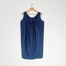 Load image into Gallery viewer, Dotter | Organic Cotton Poplin Ruched Back Dress in Ink
