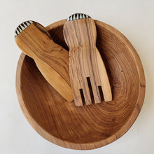 Load image into Gallery viewer, Olivewood Paddle Salad Servers

