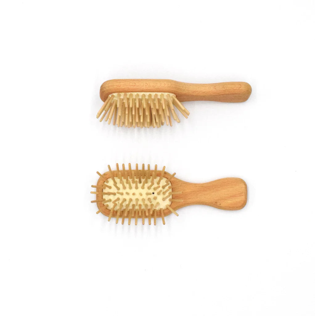 Travel Hair Brush with Wooden Pins