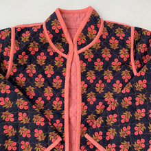 Load image into Gallery viewer, Quilted Cotton Jacket in Pink Floral
