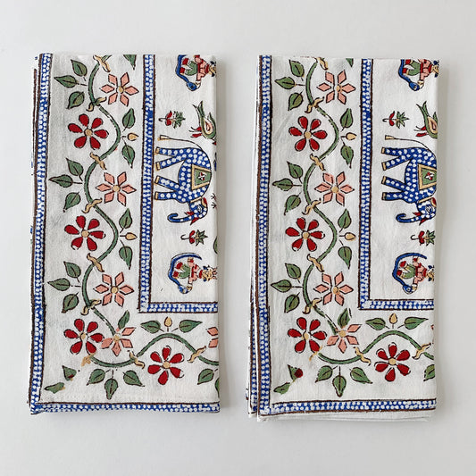 Blockprint Napkin Set/4 | Carnival