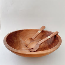 Load image into Gallery viewer, Wild Olivewood Pendulum Salad Servers
