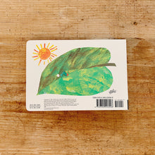 Load image into Gallery viewer, the very hungry caterpillar back cover on wooden background
