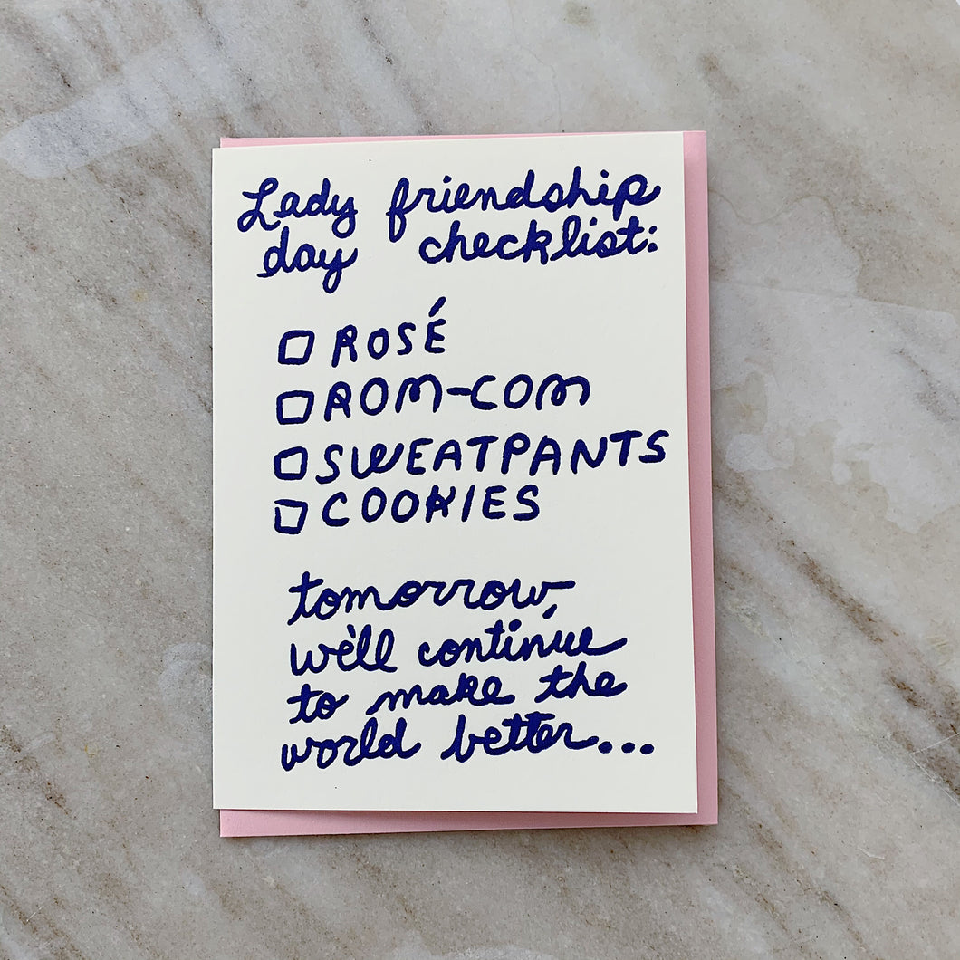 Lady Friendship Day Card