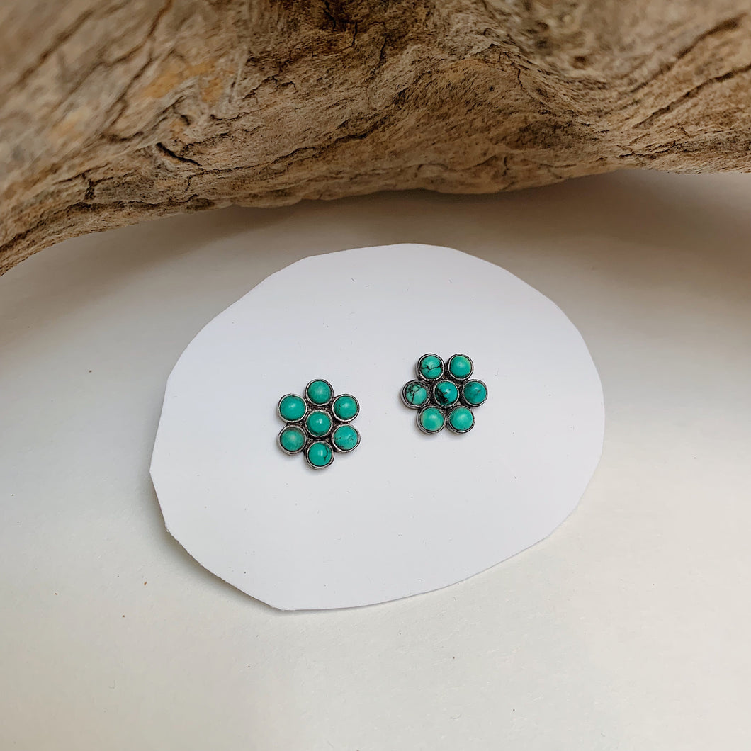 Jane Diaz | Turquoise Flower Studs