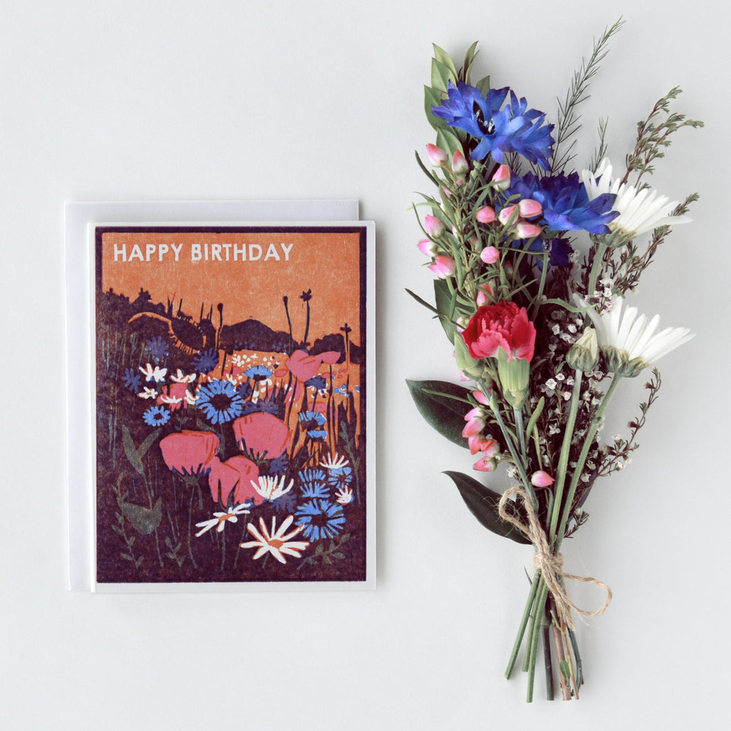 Happy Birthday Wildflowers Card