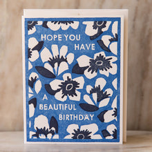 Load image into Gallery viewer, front view of &quot;beautiful birthday&quot; card
