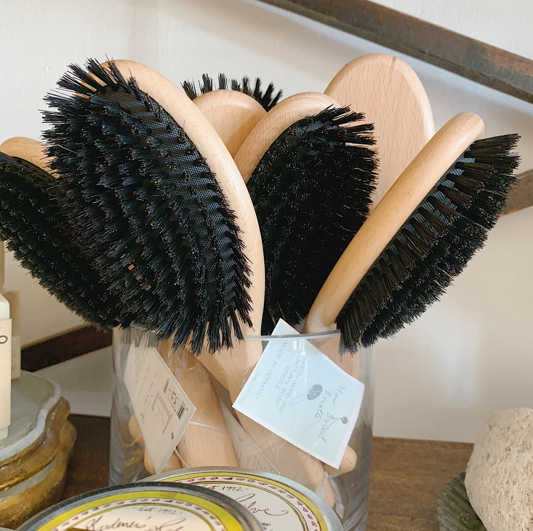 Hair Brush with Natural Bristles