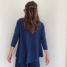 Load image into Gallery viewer, North Star Base | Double Cotton High-Low Top in Indigo
