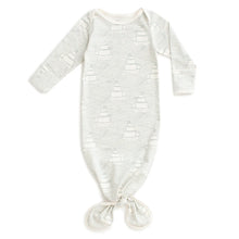 Load image into Gallery viewer, Winter Water Factory | Knotted Baby Gown in High Seas Pale Blue
