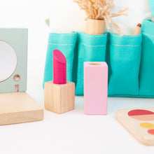 Load image into Gallery viewer, closeup lipstick view of pretend make up set
