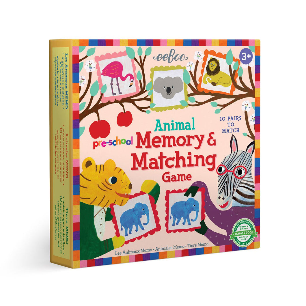Eeboo | Pre-School Animal Memory & Matching Game