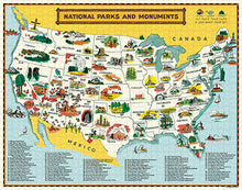 Load image into Gallery viewer, Cavallini | National Parks Map 1000 Piece Puzzle
