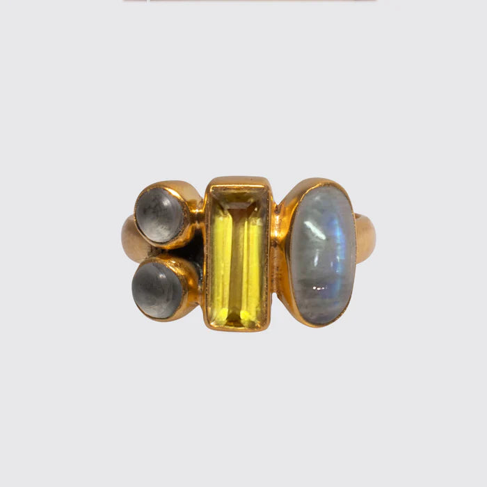 Jane Diaz | Multi Stone Ring in Gold
