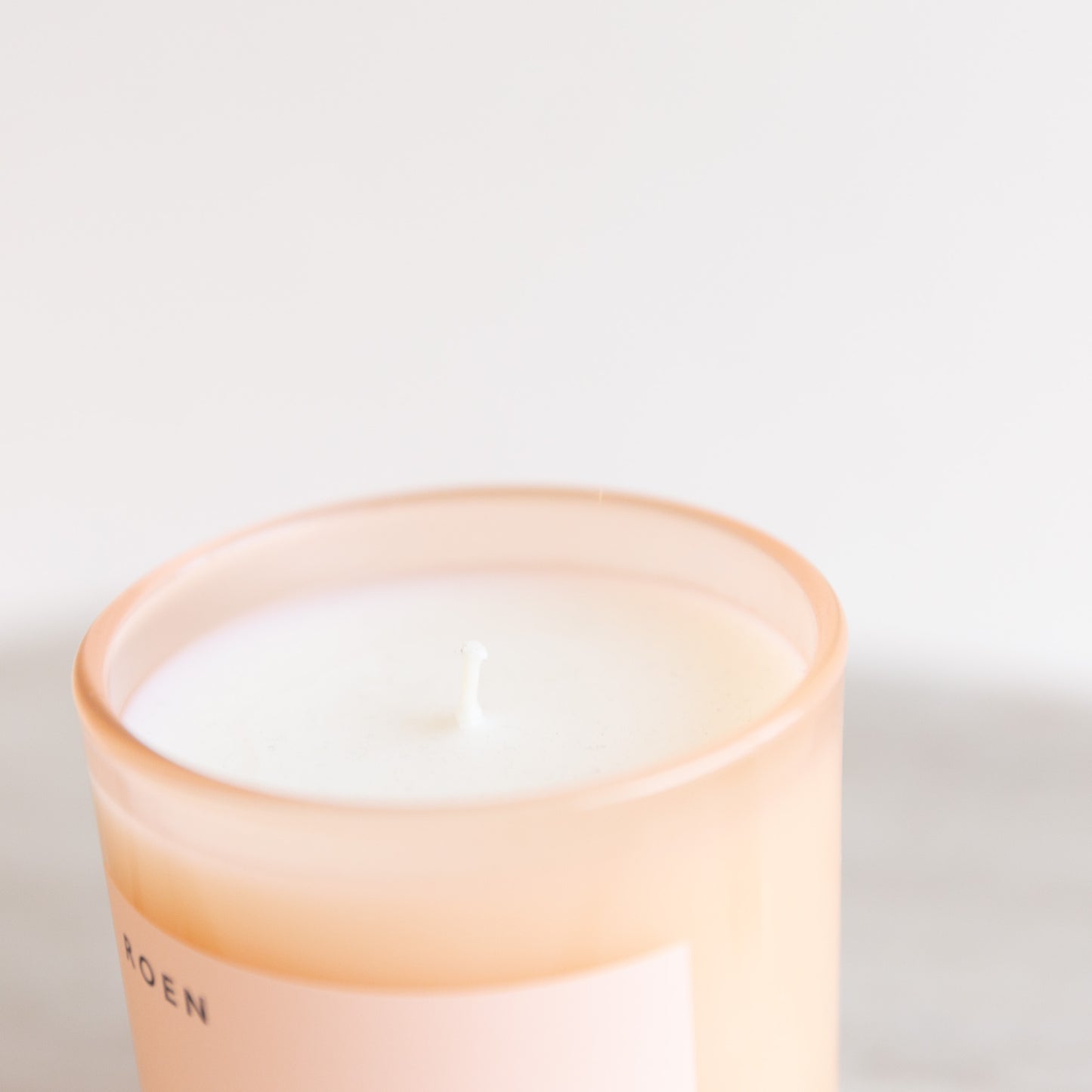 overhead view of roen candle