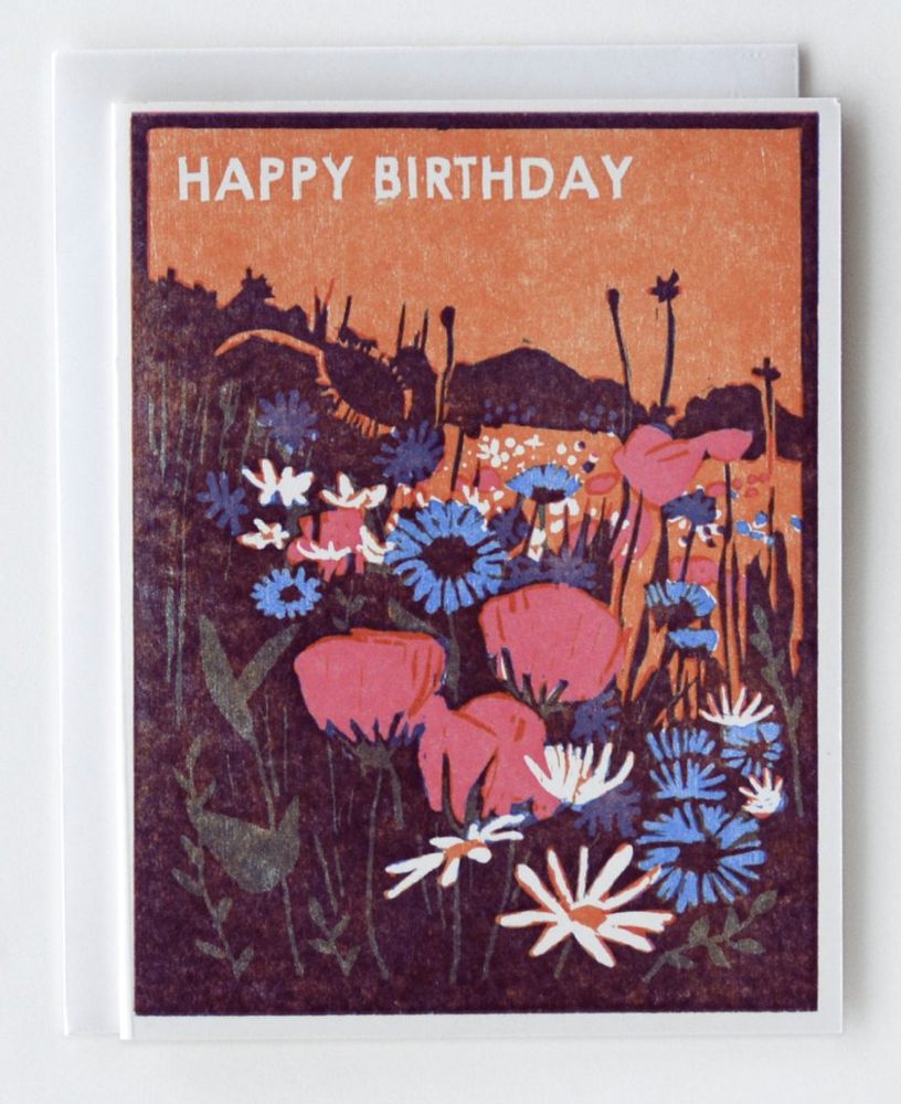 Happy Birthday Wildflower Card