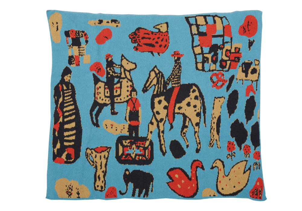 Cowboys Baby Blanket in Turquoise