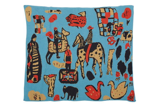 Cowboys Baby Blanket in Turquoise