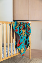 Load image into Gallery viewer, Cowboys Baby Blanket in Turquoise
