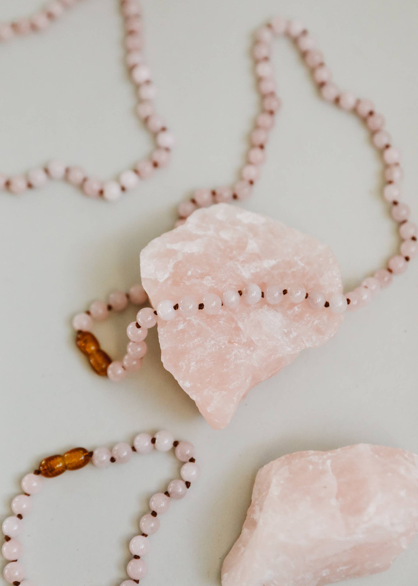 Pure Gemstone Rose Quartz Necklace