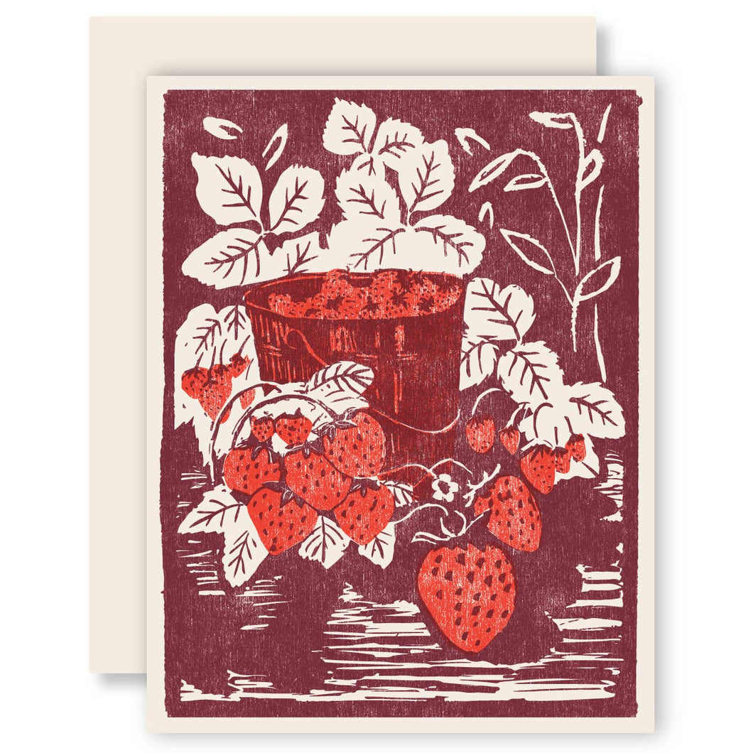 Strawberry Bucket Card