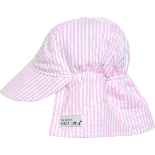 UPF 50+ Sun Hat | Pink Stripe Seersucker