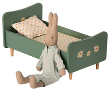 Load image into Gallery viewer, Maileg | Mini Wooden Bed in Mint Blue
