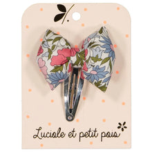 Load image into Gallery viewer, Luciole Et Petit Pois | Bowtie Hair Clip in Liberty Poppy and Daisy
