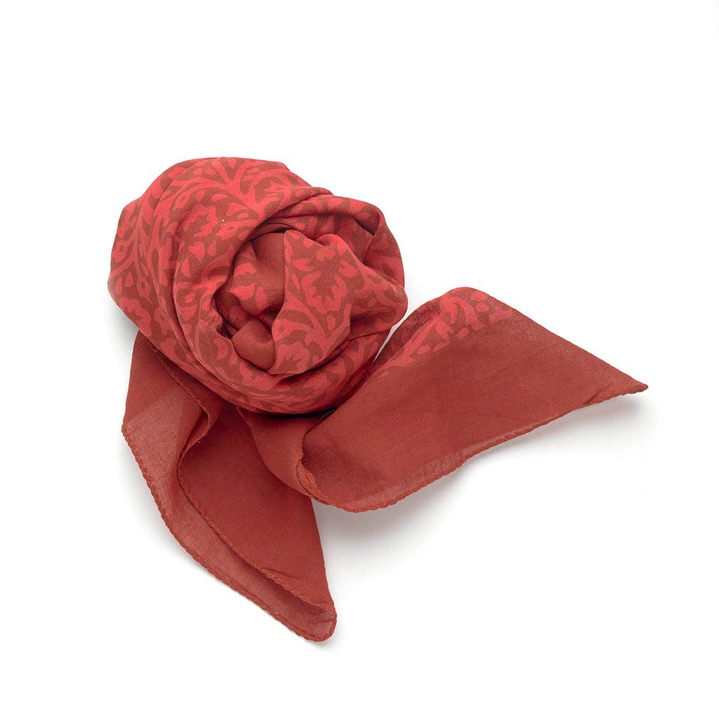 Bandana | Lace Flower in Deep Coral