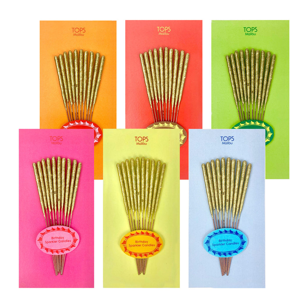 Assorted Color Mini Birthday Sparklers (Set of 10)