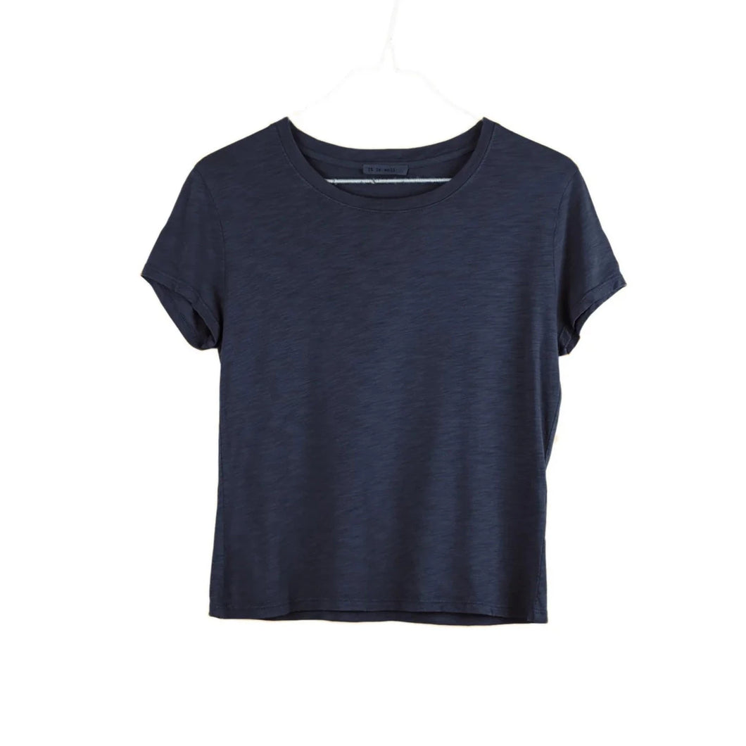 It Is Well | Cropped Tee in Navy