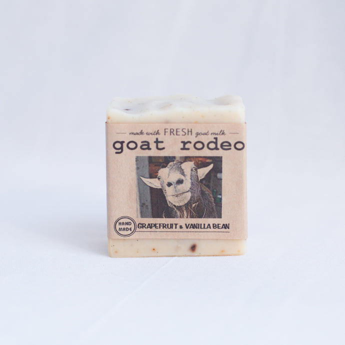 front view goat rodeo grapefruit vanilla soap from los angeles