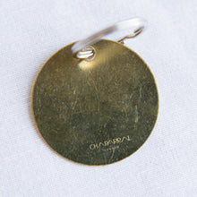 Load image into Gallery viewer, back view brass fuck it keychain from los angeles
